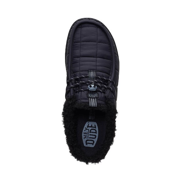 alternate view Mens HEYDUDE Wally Slip Camp Nylon Slipper - Black / Wood ThrushALT2