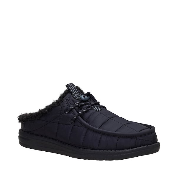 alternate view Mens HEYDUDE Wally Slip Camp Nylon Slipper - Black / Wood ThrushALT5