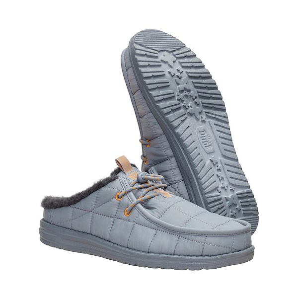 alternate view Mens HEYDUDE Wally Slip Camp Nylon Slipper - Monument GreyALT3