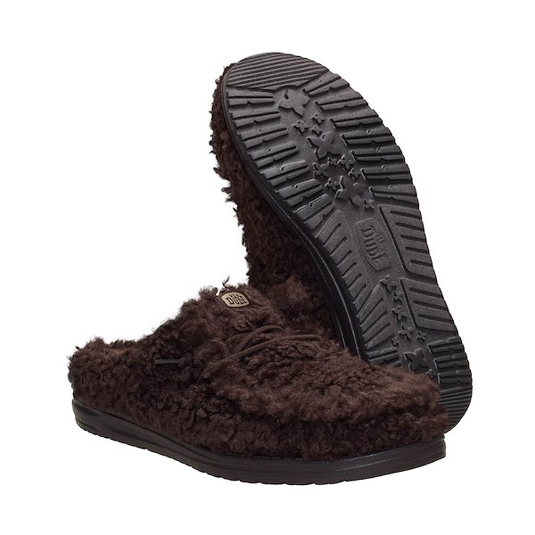 alternate view Mens HEYDUDE Wally Slipper - Mole BrownALT3