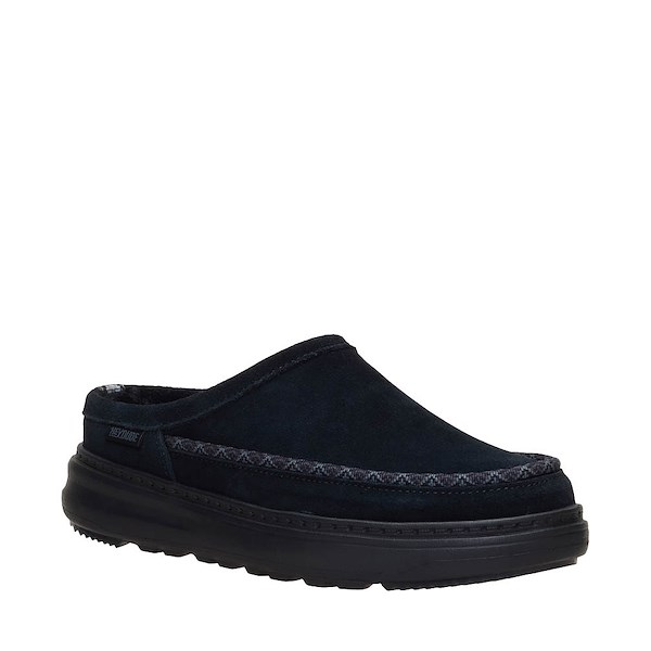 alternate view Womens HEYDUDE Remi Toastee Suede Clog - Black / BlackALT5