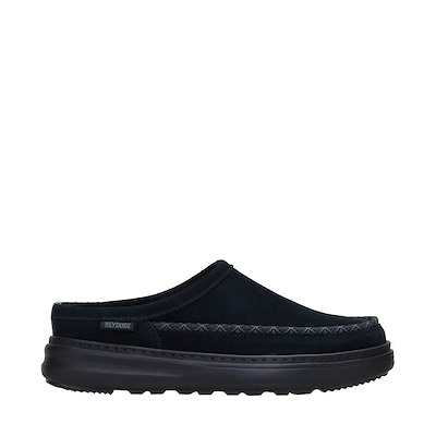 Main view of Womens HEYDUDE Remi Toastee Suede Clog - Black / Black