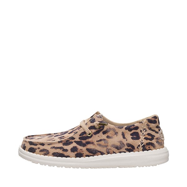 alternate view Womens HEYDUDE Wendy Craft Casual Shoe - Taupe LeopardALT1