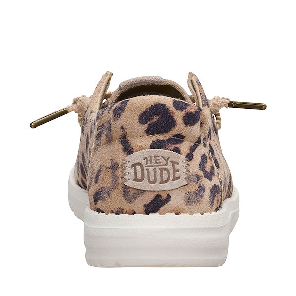 alternate view Womens HEYDUDE Wendy Craft Casual Shoe - Taupe LeopardALT4