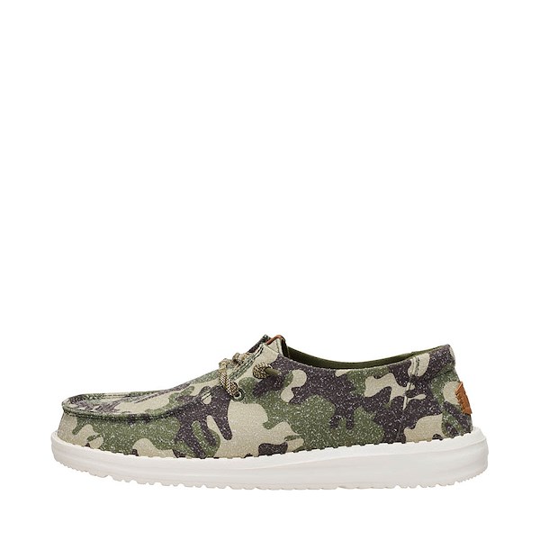 alternate view Womens HEYDUDE Wendy Essential Camo Casual Shoe - Olive Camo / MulticolorALT1