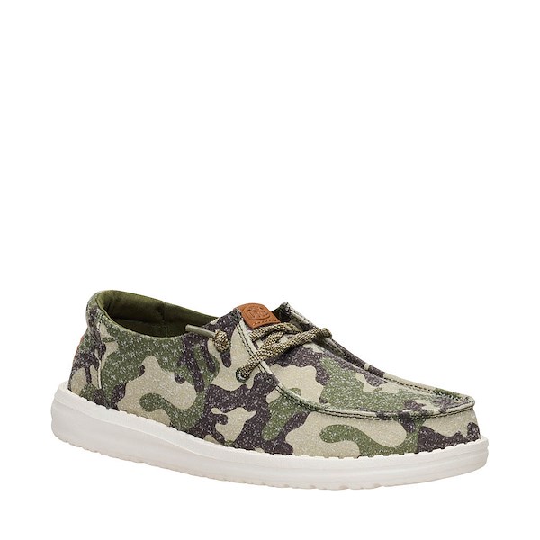 alternate view Womens HEYDUDE Wendy Essential Camo Casual Shoe - Olive Camo / MulticolorALT5