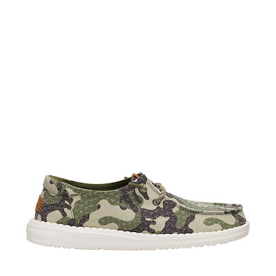 Main view of Womens HEYDUDE Wendy Essential Camo Casual Shoe - Olive Camo / Multicolor