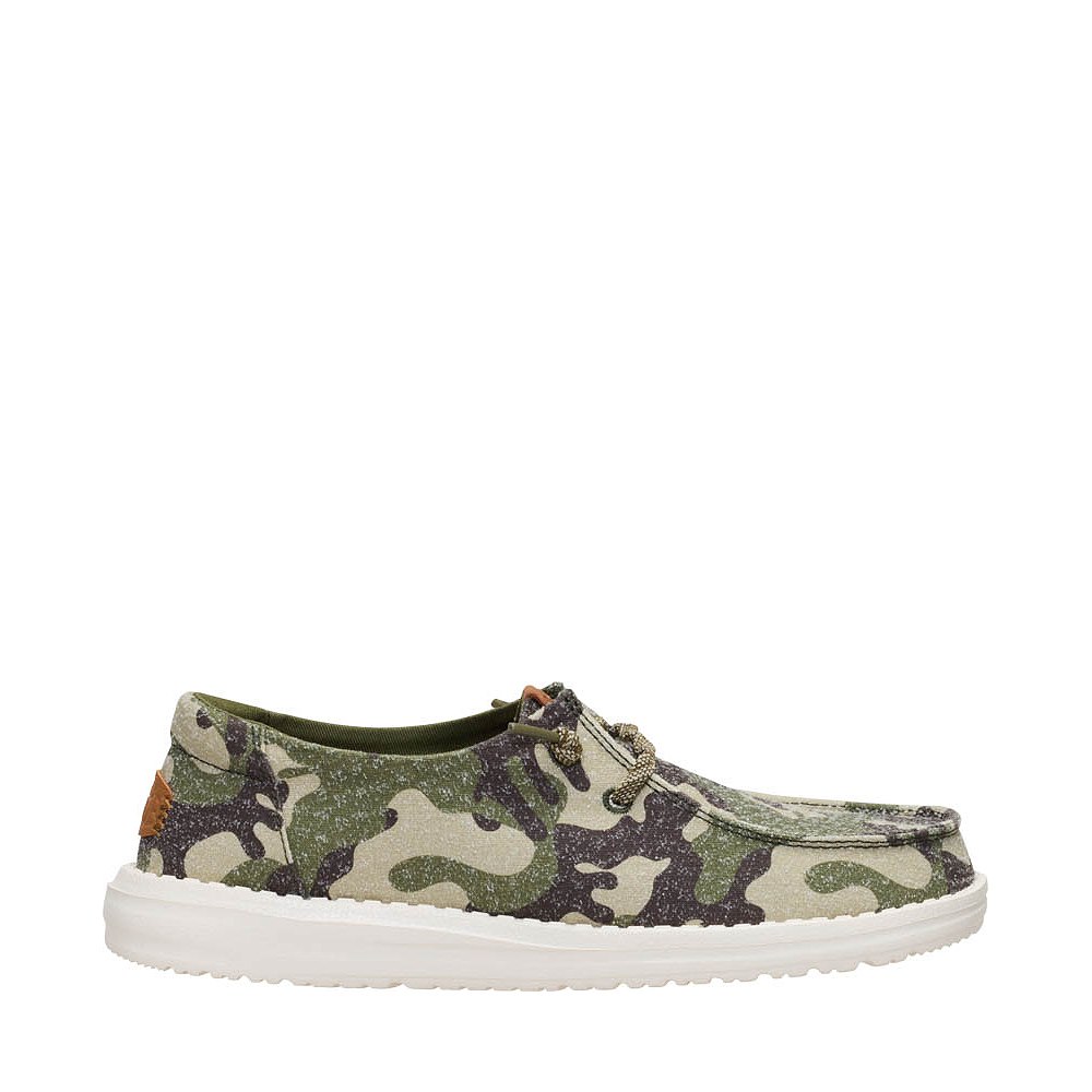 Womens HEYDUDE Wendy Essential Camo Casual Shoe - Olive Camo / Multicolor