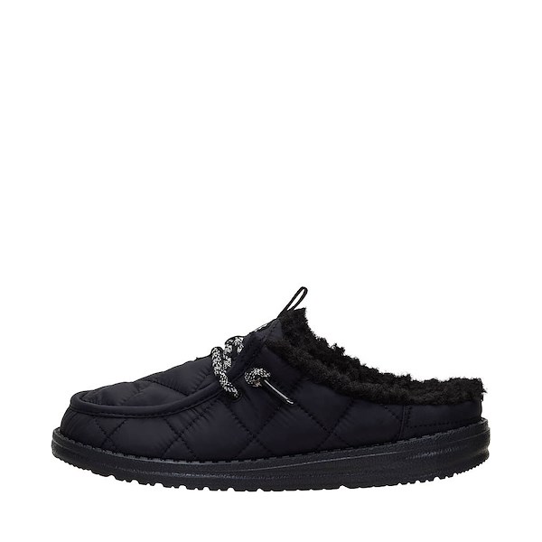 alternate view Womens HEYDUDE Wendy Slip Camp Nylon Slipper - Black / BlackALT1