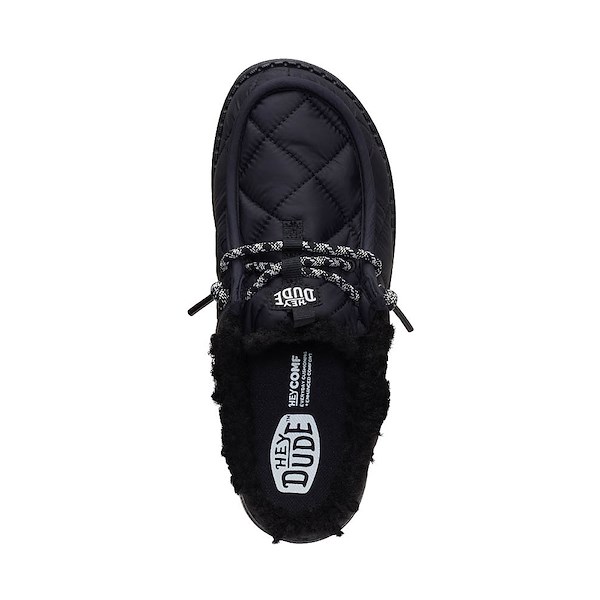 alternate view Womens HEYDUDE Wendy Slip Camp Nylon Slipper - Black / BlackALT2