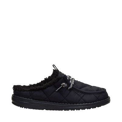 Main view of Womens HEYDUDE Wendy Slip Camp Nylon Slipper - Black / Black