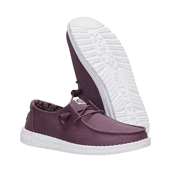 alternate view Womens HEYDUDE Wendy Stretch Slip-On Casual Shoe - HuckleberryALT3