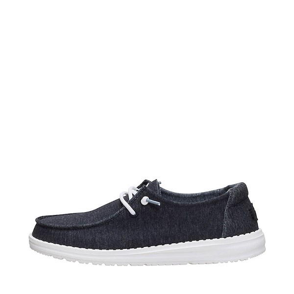 alternate view Womens HEYDUDE Wendy Stretch Slip-On Casual Shoe - BlackALT1