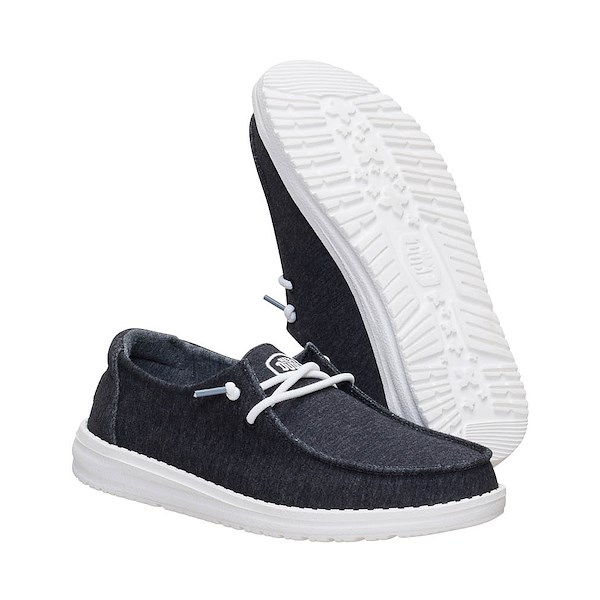 alternate view Womens HEYDUDE Wendy Stretch Slip-On Casual Shoe - BlackALT3